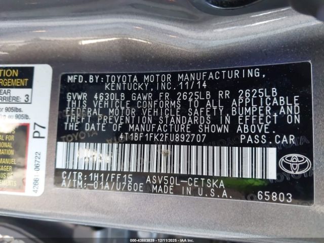 Toyota Camry Se Image 16