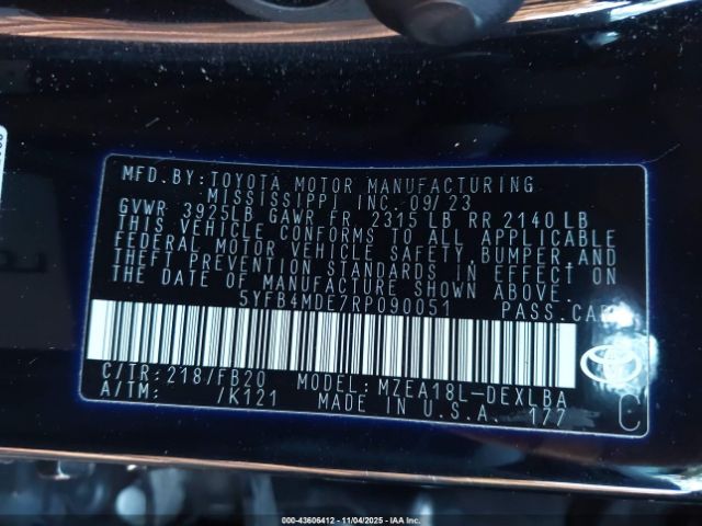 Toyota Corolla Le Image 4