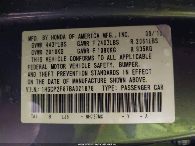 Honda Accord 2.4 Ex-l Image 12