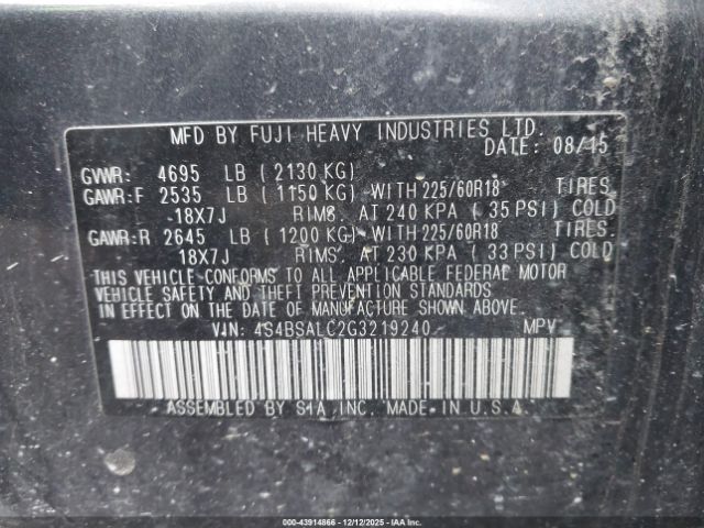 Subaru Outback 2.5i Limited Image 7