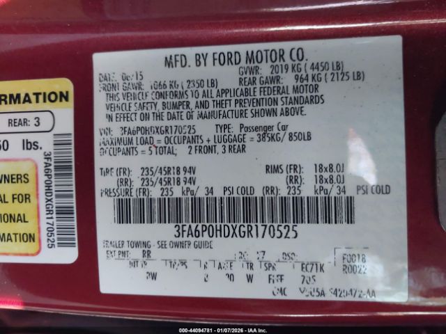 Ford Fusion Se Image 6